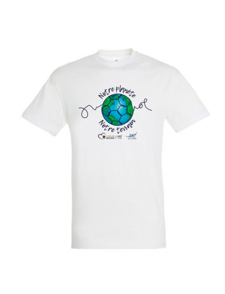Tee-shirt caritatif "notre planète, notre terrain"