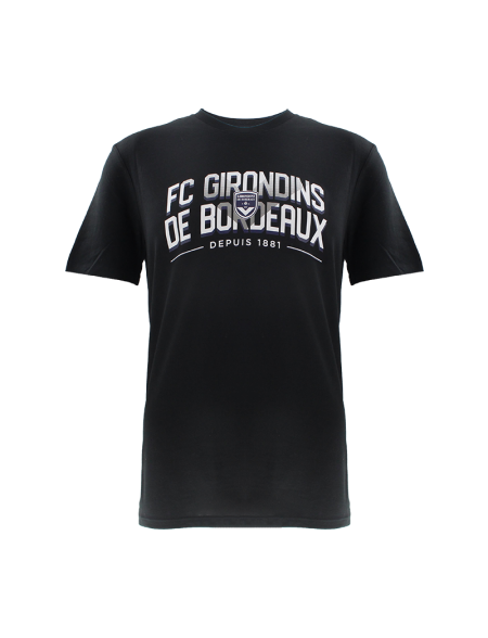 T-shirt noir Girondins de Bordeaux Unisexe