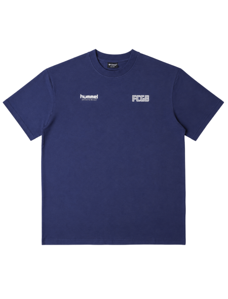 T-SHIRT NAVY ADULTE FCGB x HUMMEL